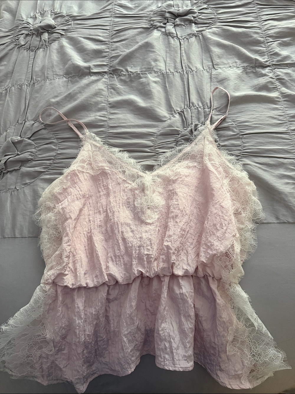 ZARA Lace-Trim Pink Camisole Tank Top for Women